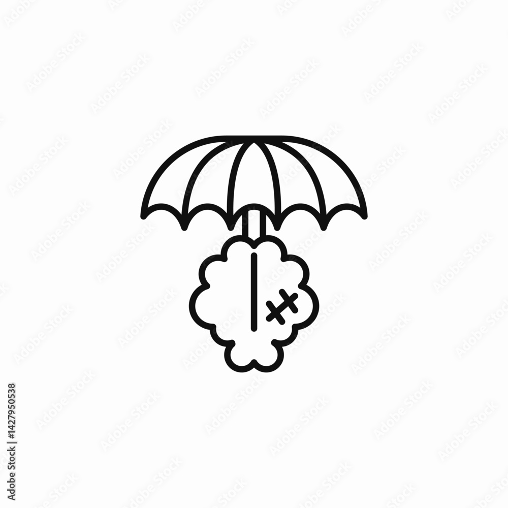 rain protection icon sign vector rain protection icon sign vector