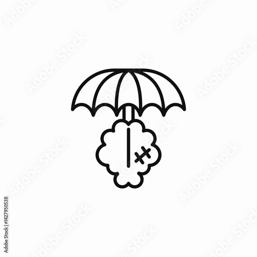rain protection icon sign vector