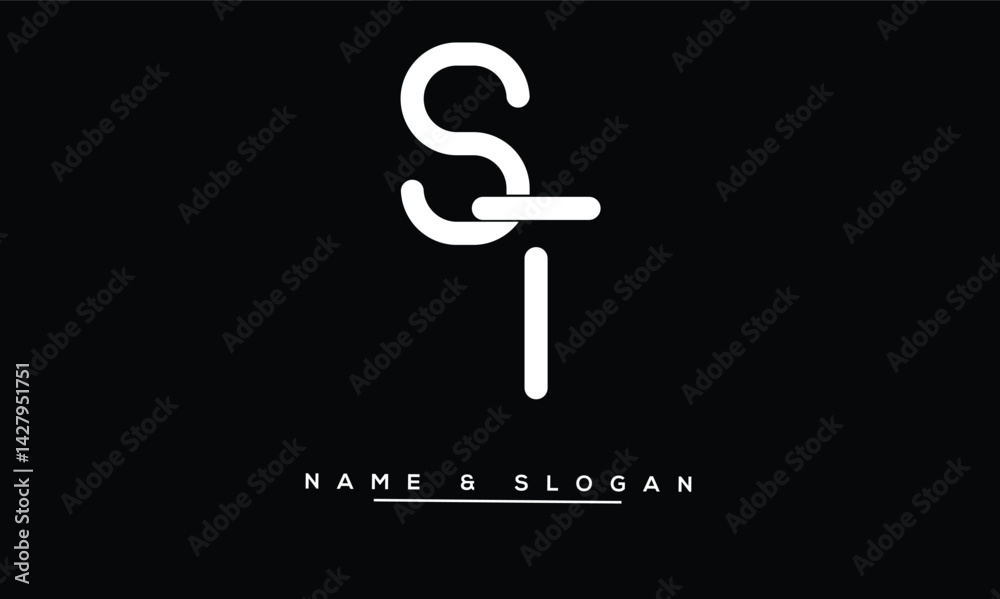 ST, TS Abstract Letters Logo Monogram