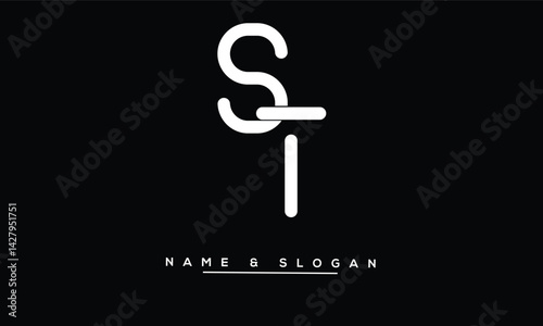 Obraz na płótnie ST, TS Abstract Letters Logo Monogram w salonie