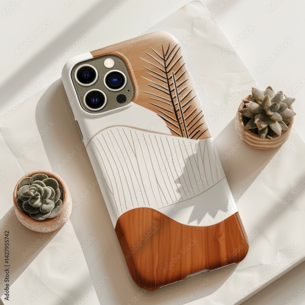 Phone Case with Plant Design