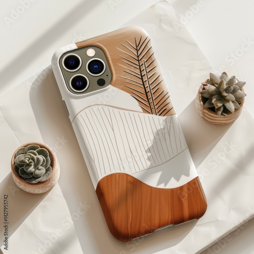 Obraz na płótnie Phone Case with Plant Design w salonie