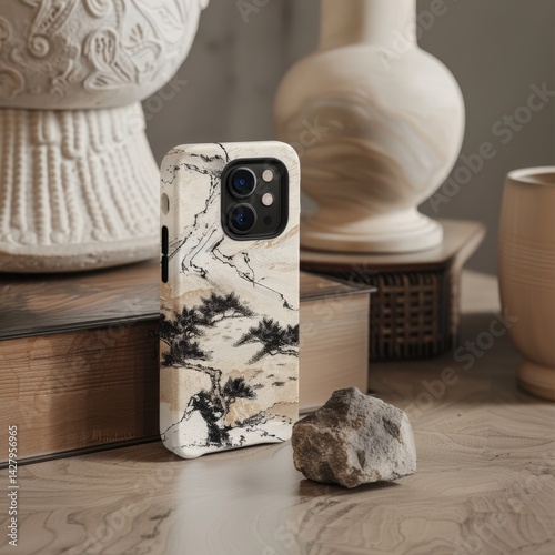 Marble Phone Case on a Table