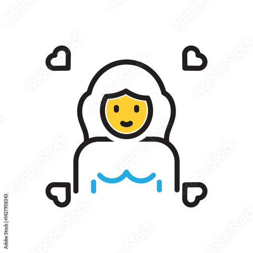 Multi color icon for girlfriend