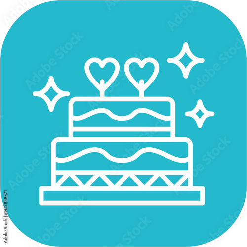 Anniversary Cake Topper Icon