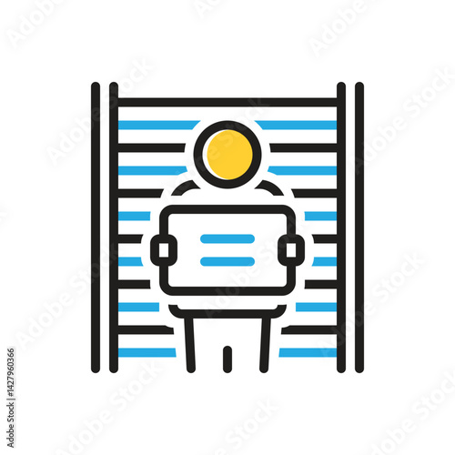 Multi color icon for defendant