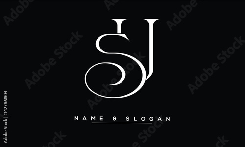 Obraz na płótnie SU, US Abstract Letters Logo Monogram w salonie