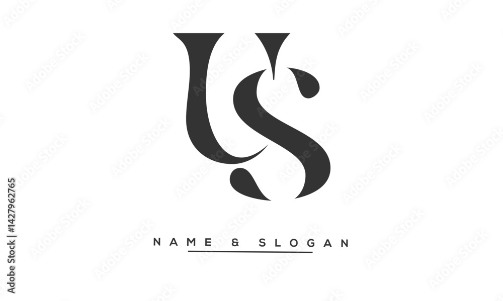 SU, US Abstract Letters Logo Monogram