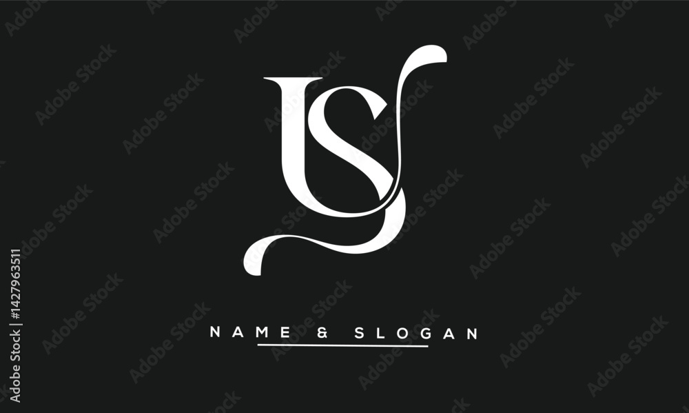 SU, US Abstract Letters Logo Monogram