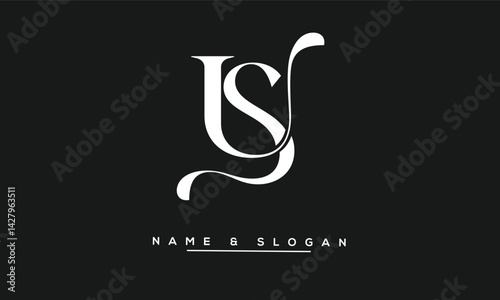 Obraz na płótnie SU, US Abstract Letters Logo Monogram w salonie