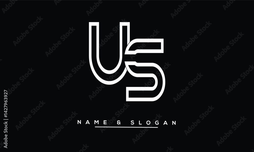 SU, US Abstract Letters Logo Monogram