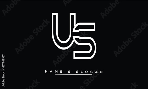 Obraz na płótnie SU, US Abstract Letters Logo Monogram w salonie