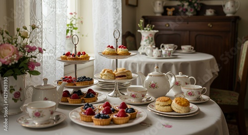 Afternoon Tea Party: Delectable Treats and Elegant Porcelain
