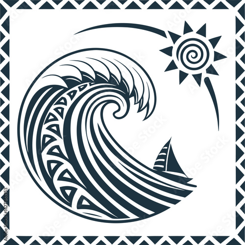 Breaking Wave Vector Art, Icons