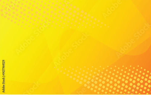 Abstract yellow gradient background with shapes. Yellow pattern background