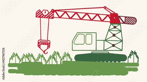 Industrial Machinery Icons Mechanical Equipment Factory Machines Heavy Machinery