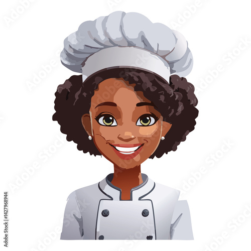 Smiling and happy Female pastry chef