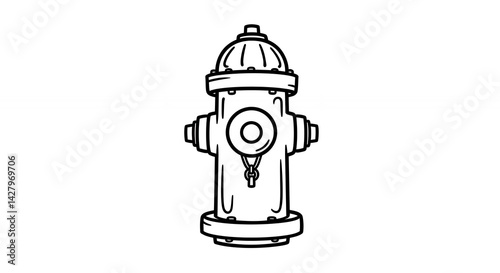 Wallpaper Mural Simple outline fire hydrant graphic Torontodigital.ca