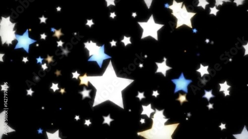 Slow Falling Stars Animation.Generated AI