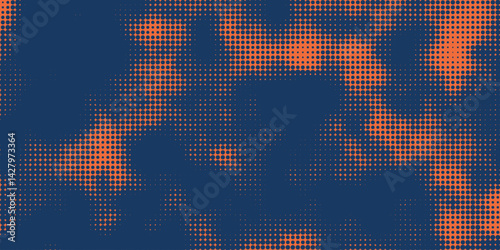 Colorful Pixelated Random Shapes Pattern - Abstract Dotted Cloud Background Design in Editable Vector Format