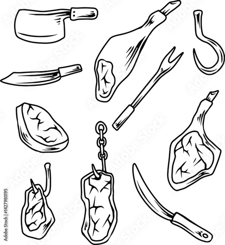 butcher illustration