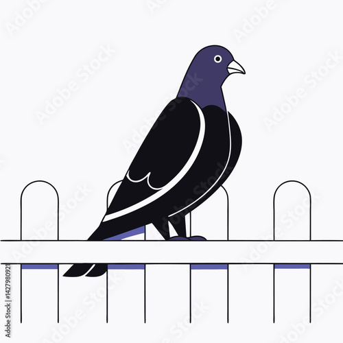 Pigeon Bird Illustration: Urban and Nature-Inspired Art for Diverse Design Needs
