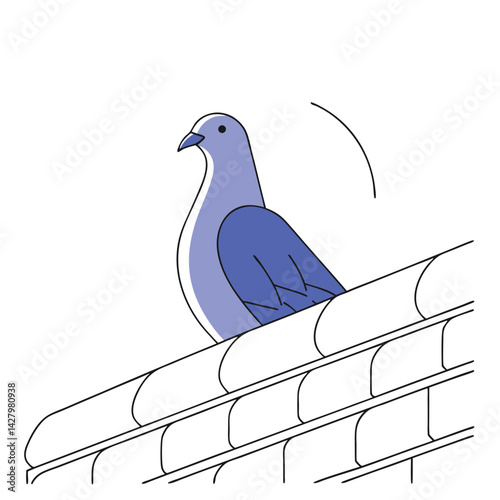 Pigeon Bird Illustration: Urban and Nature-Inspired Art for Diverse Design Needs