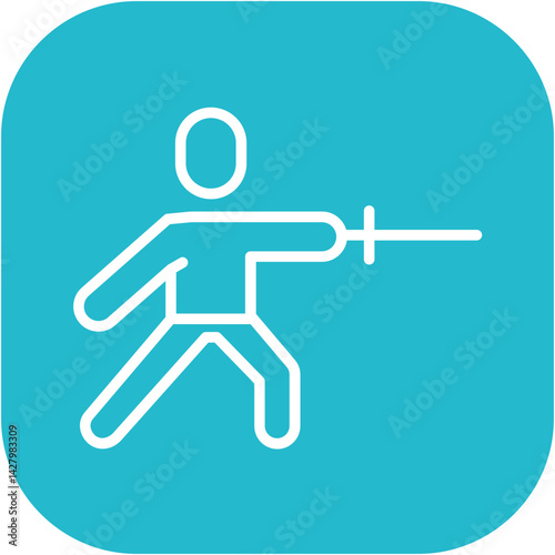 Fencing Footwork Icon