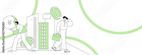 Home loan flat vector concept operation illustration
