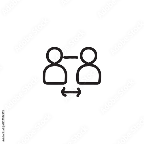 vector illustration of Connect element with one line style
