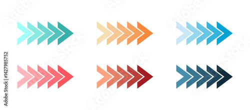 Color Arrow Set infographics