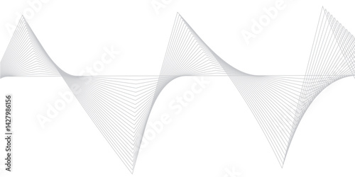  Abstract wave element for design.Digital frequency track equalizer.Stylized line art background. Vector illustration