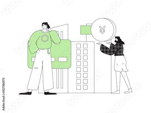 Home loan flat vector concept operation illustration
