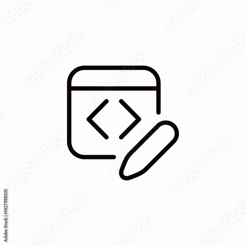 code typing icon sign vector