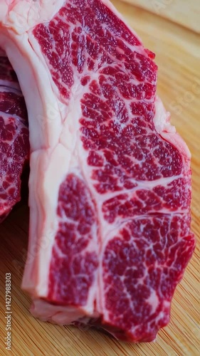 Vertical video Fresh wagyu beef