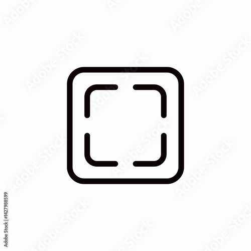 crop frame icon sign vector