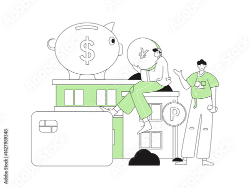 Home loan flat vector concept operation illustration
