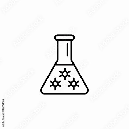erlenmeyer flask icon sign vector