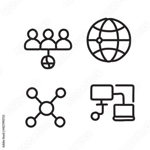 vector illustration of Connect element with one line style