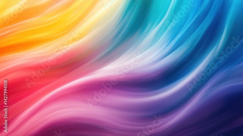 Vibrant abstract waves of color flowing seamlessly across the canvas