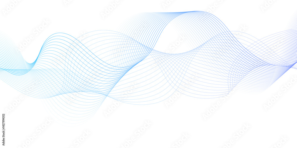 White wave curve lines banner background design. Abstract soft wave lines dynamic flowing blue light isolated background. Vector Illustration of the gray pattern of lines. stripes on white.
White wave curve lines banner background design. Abstract soft wave lines dynamic flowing blue light isolated background. Vector Illustration of the gray pattern of lines. stripes on white.