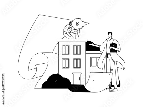 Home loan flat vector concept operation illustration
