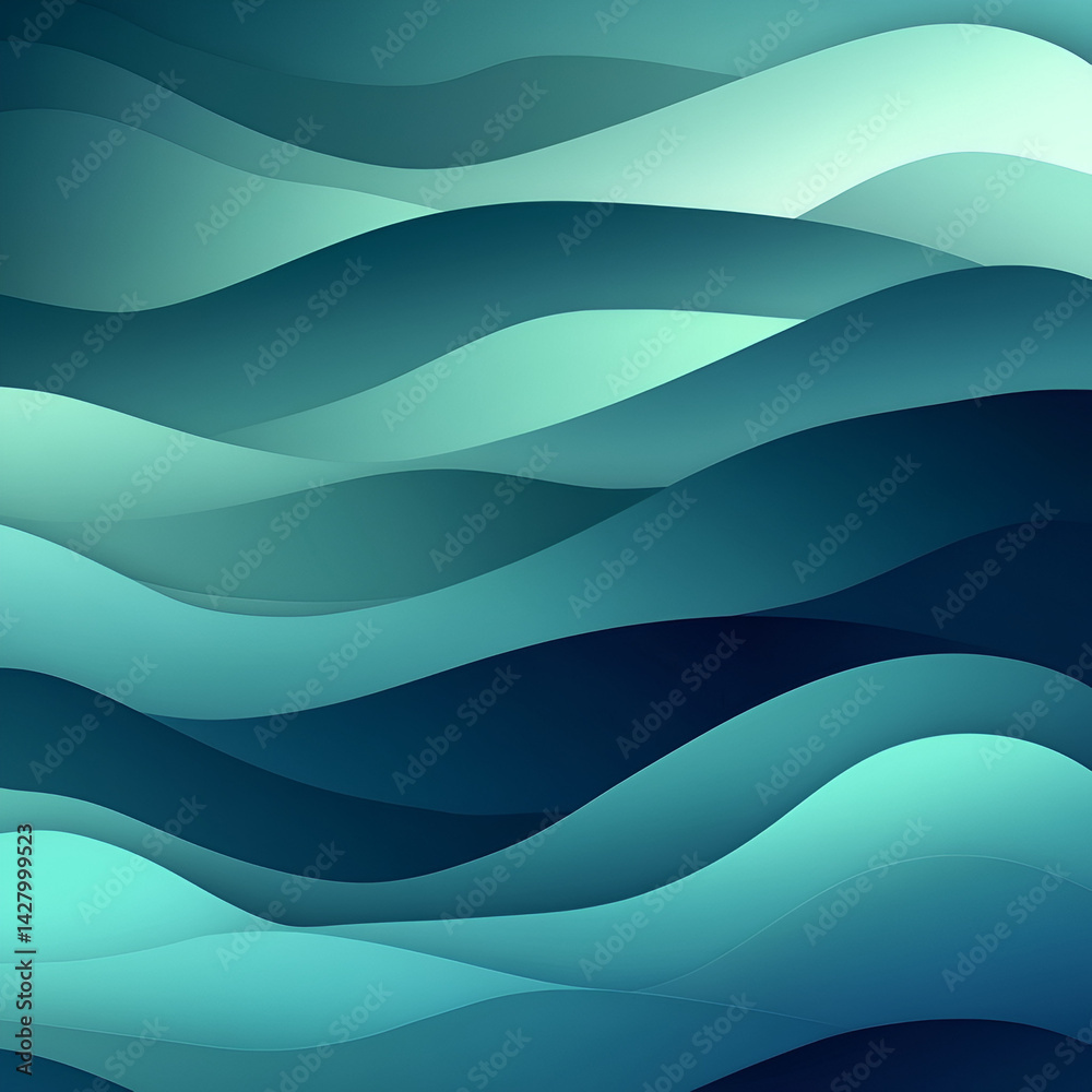 Fototapeta premium Dynamic wave patterns abstract art digital design aesthetic environment minimalist viewpoint creative concept