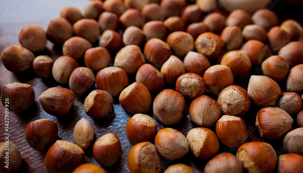 hazelnuts on wooden background hazelnuts on wooden background