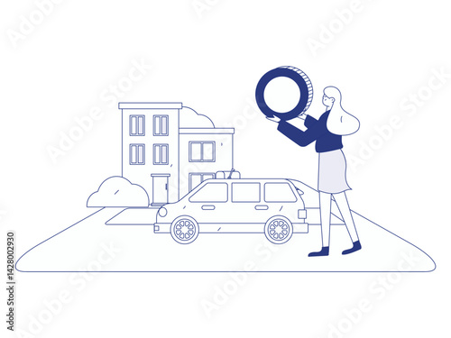 Home loan flat vector concept operation illustration
