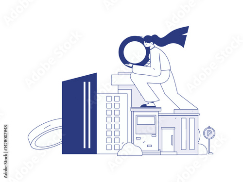 Home loan flat vector concept operation illustration
