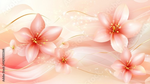 Summer Flowers background. Valentine's Day or Women's Day. Happy Mother Day. Romantic floral frame. Floral pattern. Beautiful Flowers and butterflies. Romantic design. Greeting cards. Copy space area