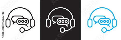 Customer service  icons. Help , Support and service icons . Vector for websites, mobile interfaces, presentations, banner, visual branding etc. Vector illustration. EPS 10