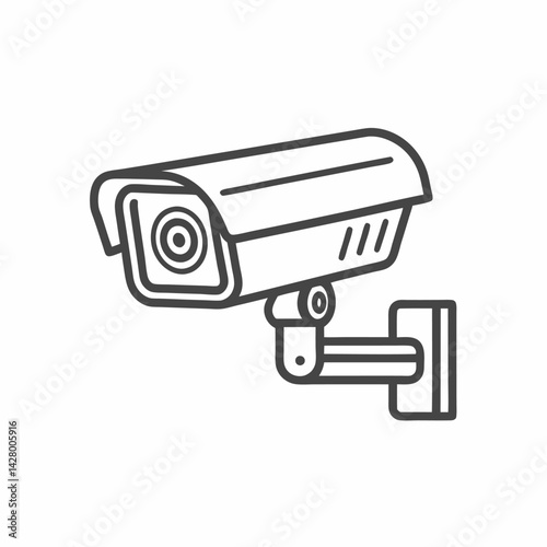 A modern security camera illustration, emphasizing surveillance and safety measures.