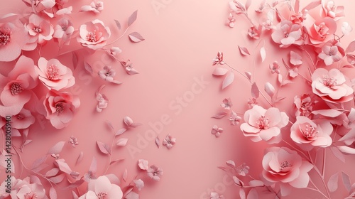 Valentine's Day or Women's Day concept. Balloons, flowers and gift boxes. Pink tulips and gift boxes. Happy Mother's Day. Pink Flowers background. Romantic design. Greeting cards. Copy space area